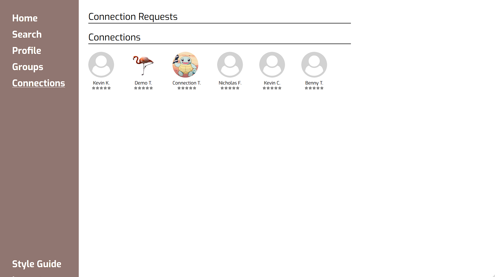 Study Seeker Connections Page